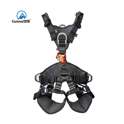 Camnal Fall Arrester Safety Harness Polyester 200kg Capacity 4 D-Rings Full Body Pass-Through Buckle Adjustable Length for