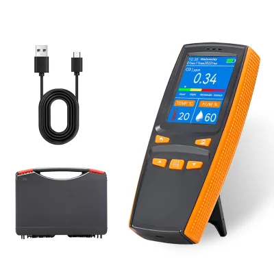 Ozone Detector 0.01ppm Accuracy Detection Range 0-50ppm Ozone Concentration Monitor with Data Recording Function
