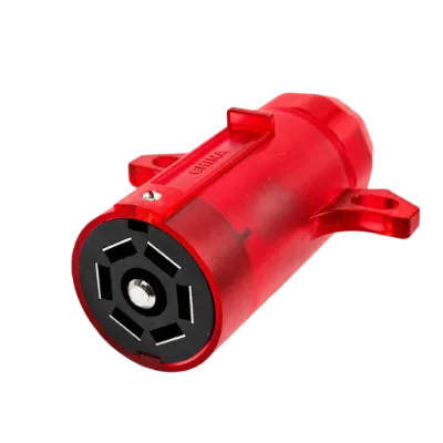 New 7 Way RV Blade Trailer Socket Red LED Light Waterproof Plastic Female Connector Heavy Duty Plug Receptacle Camper Epicord