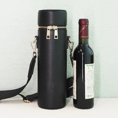 Cossni Premium Wine Bag with Classic Lychee Pattern Design, Can Be Worn Crossbody and Is Portable, Perfect As a Gift