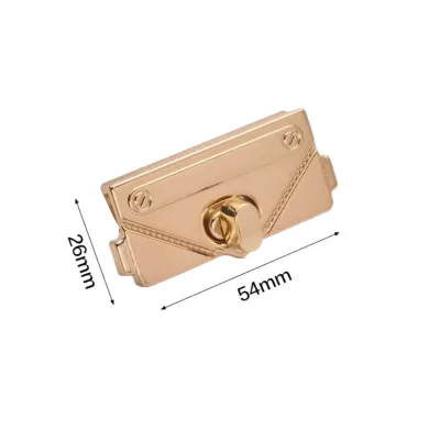 Heavy Duty Safety Small Customizable Lock Buckle Twist Lock for Women's Handbag Luggage Hardware