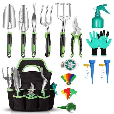 Multifunction Garden Tools Garden Hand Tools Set  Gardening Tool Kit with Bag