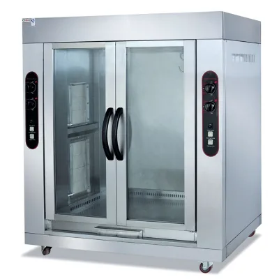 Roasting a Whole Lamb Commercial 2 Double-Door Vertical Gas Roaster Rotisserie Whole FULL Lamb Baking Oven of Kitchen Equipment