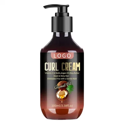 Private Label Chemical Curl Cream Moisturizing Medium Hold Anti-Frizz for Curly & Dry Hair Wavy Natural Hair