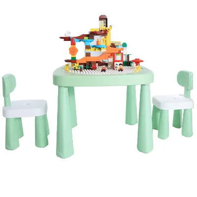 2024 Hot Selling Baby Assembly Toy Bricks Table Multi-Function Plastic Game Table