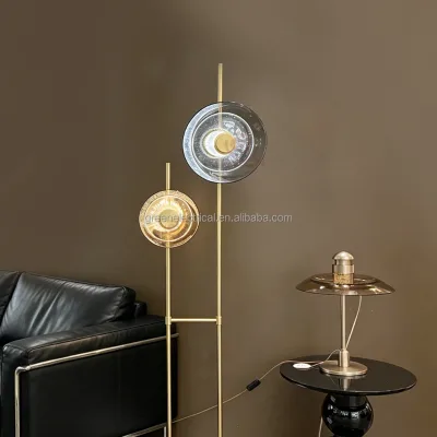 Modern Luxury Creative Lighting Iron Lamp Body E27 Base LED Light Source Gold Shade Easy Installation for Garden Living Room