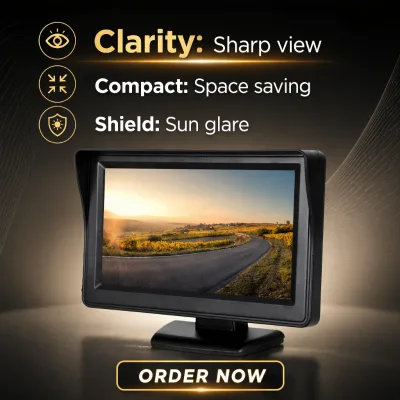 4.3 Inch 800x480 TFT On-Board Display Adjustable Angle 12-24V Reversing Camera AV Input 1 Year Warranty Factory Spot Wholesale