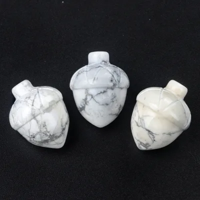 2026 Hand-made Cute Mini Howlite Hazelnut Decor Natural Stone Crystal Craft Ornaments