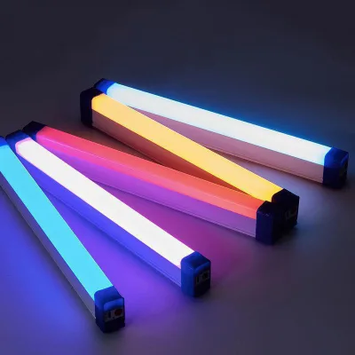 Internal Battery Usb Rechargeable Led Tube Light Portable Color Led Neon Light Rgb Video Light
