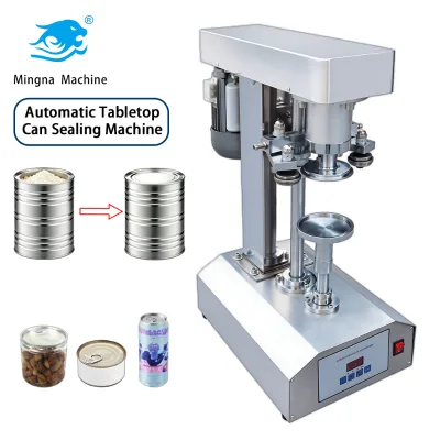 MINGNA Automatic Electric Can Capping Sealing Machine Tabletop for Food Drink Tin Aluminum Pet Plastic Cans