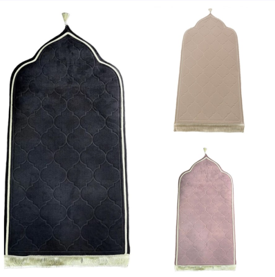 New Design Classical Anti slip Prayer Rug Islam Gifts Prayer Mat Fringes Both Sides Muslim Prayer Folding Mat