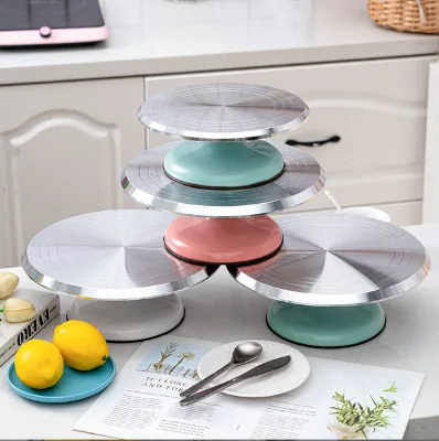 Factory Wholesale Aluminum Alloy Cake Decoration Turntables, Birthday Cake Turntables, Household and Commercial Baking Tools