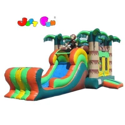China Inflatable Bouncy Castle Tropical Theme with Slide Inflatable Combos