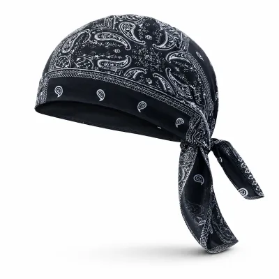 Customizable Silk Paisley Durag OEM ODM Breathable Silky Headwear Unisex Extra Long Straps Do-Rag Wave Cap for Men Women