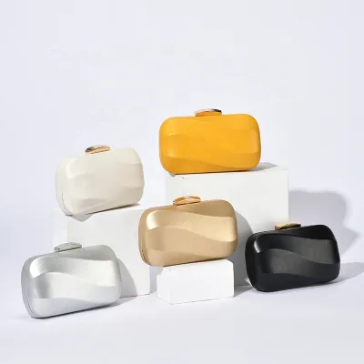 Wholesale Ladies Evening Bags Unique Design PU Leather Clutch Bag with Chain Shoulder Strap Low Price