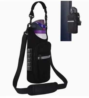 BSCI GRS New Design Black Waterproof Oxford Buckle Fitness Gym Bottle Bag