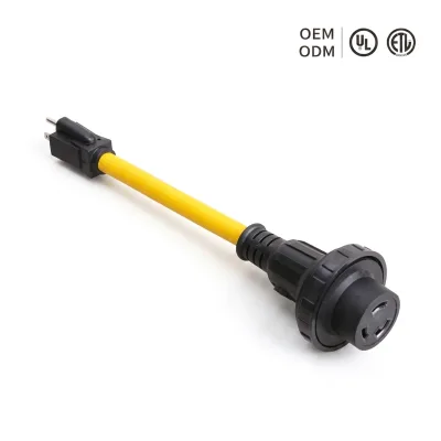 RV Power Adapter 15A Male to 30A Female Cord, Heavy Duty NEMA 5-15P to TT-30R Weatherproof Extension Cord for Camper Trailer,