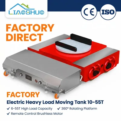 Remote Control Electric Transport Tank 10 Ton 30 Ton 48V Lithium Battery Universal Wheel Self Propelled for Workshop Logistics