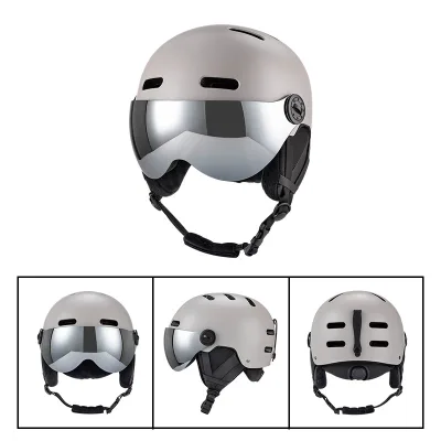 Custom DUAL SPORT Ski Snowboarding Dirt Riding Helmet Goggle Visor Lightweight Unisex ABS+EPS Winter Season