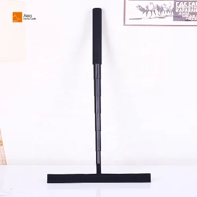European Market Long-Handle Silicone Telescope Squeegee Black Shower Wiper Car Windshield Kitchen Glass Door Window Cleaner