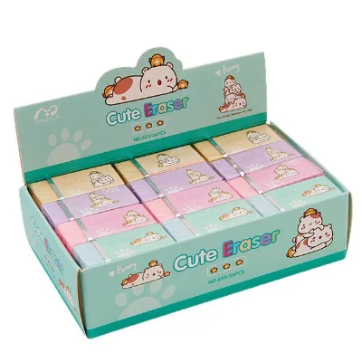 Cartoon cute eraser, dust-free and super clean pencil eraser, reward for primary school students, stationery prizes