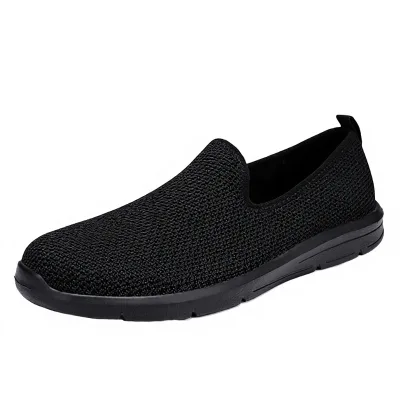 45-46 Men's Large Size Summer Breathable Mesh Lightweight Canvas Casual Sports Loafers Walking Slip-On Shoes