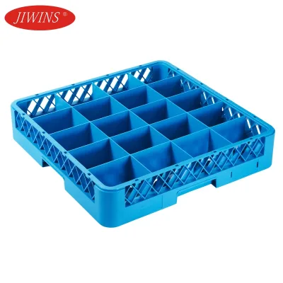 Jiwins Commercial 20 Compartments Plastic Extendable Glass Drinking Dish Drying Rack NSF Certified Heavy Duty Eco-Friendly