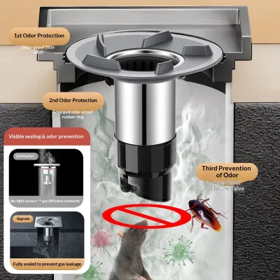Modern Minimalist Floor Drain Core Magnetic-Suction Vortex-Style Universal Bathroom Hair-Filter Mesh Sewer Seal