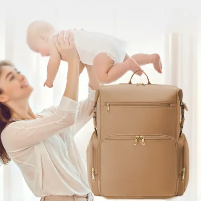Custom Large Capacity Neoprene Shoulder Backpack Fashionable Slim Laptop Compartment Waterproof College Mommy Baby Scuba Bag