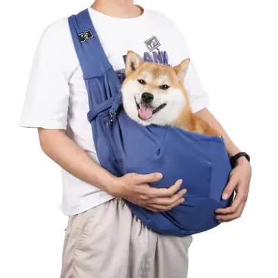 New Portable Foldable Shopping Bag with Breathable and Lightweight Cross Pack Pet Bag Cat Bag