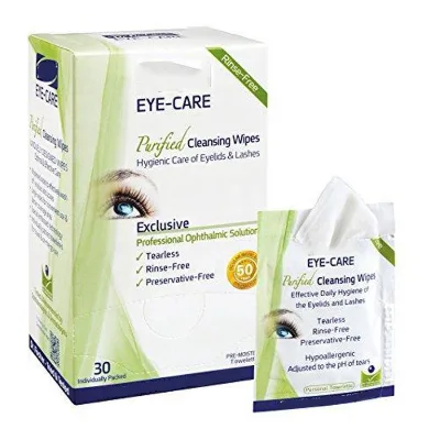 Purified Gentle Eye Relief Non-Irritating & Hypoallergenic Eyelid Wipes