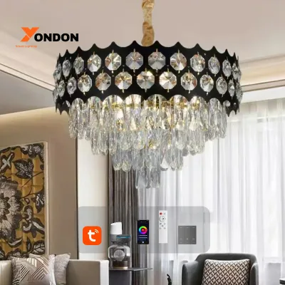 Tuya Smart Chandelier With Crystals: Redefine Your Lighting With Style and Intelligence