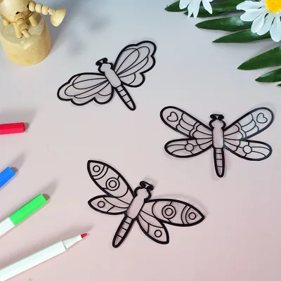 WingArt DIY Suncatchers Window Art Dragonfly Set Art Crafts for Kids