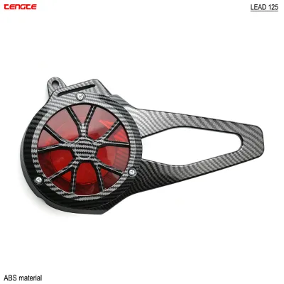 Motorcycle Gear Box Cover 5D Carbon Pattern ABS Protective Decorative Shell Fit for LEAD125 Scooter Modified Accessories