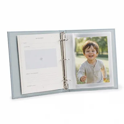 Custom Kids Memory Photo Album 3 Ring Binder Refillable Scrapbook Album Baby Milestone Keepsake Photo Book OEM ODM Manufacturer