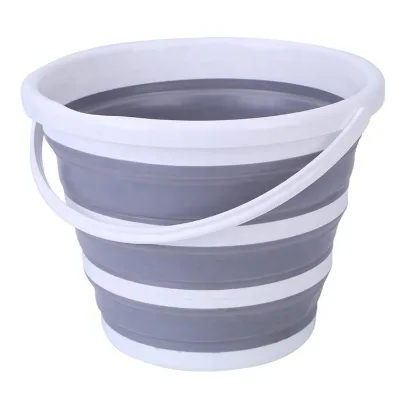 Outdoor  Plastic Silicone Rubber Collapsible  Folding Water Bucket