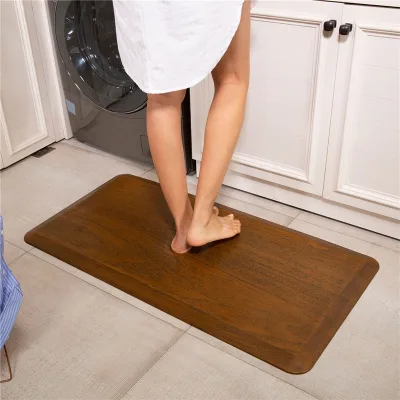 Modern High Density PU Foam Anti-Fatigue Kitchen Floor Mat 20x39cm with Beveled Edges Slip Resistant 1.5mm Thick