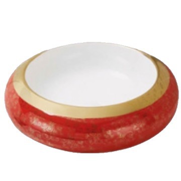 Electroplated Flower Paper Retro Ceramic Simple Style Round Basin for Hotel Apartment Balcony Toilet Use Chaozhou Made
