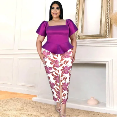 Plus Size Formal Two Piece Sets Ladies Two Piece Outfits Good Quality Women Two Piece Sets