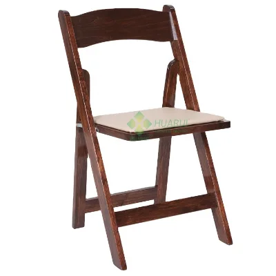 Factory Wholesale Solid Wood Folding Chair for Outdoor Banquets Events Weddings Dining Parks Hotels