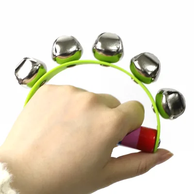 Handbell Jingle Bell Early Educational Rattles Wrist Bells Musical Instrument Hand Bells Wood Hand Bell Children Musical Toys