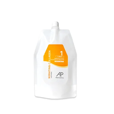 AP Professional Salon Use Keratin and Collagen Strong Hair Softener Cream for Perm Damaged Hair Curly and Hair Straightening