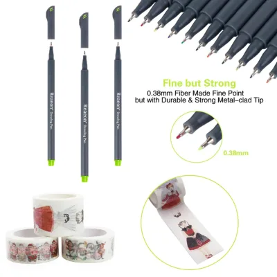 24 Fineliner Pens by BOLD 0.4mm Colored Sketch Drawing Pen Journal Planner Pens