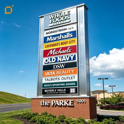 Modern Custom Directional Pylon Sign Freestanding Outdoor Vertical Signage for Apartment Complexes Residential Area Entrance