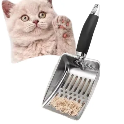 Hot Selling Pet Supplies - Metal cat Litter Scoop with 5mm Hole - Durable and Easy to Clean Spoon with Anti slip Handle