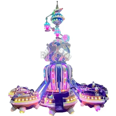 Attractive Children Rotary Rides Fun Amusement Park Facilities Self Control Spaceship Rides