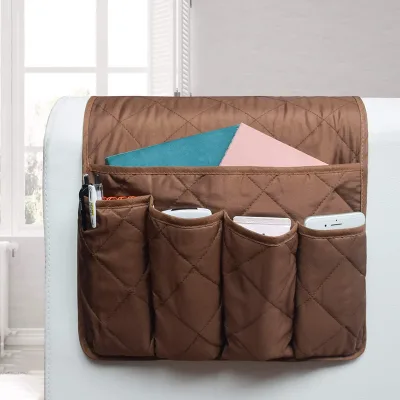 Pocket Anti Slip Sofa Armrest Storage Device PP Material Foldable Vacuum Compressed Remote Control Holder Bedside Table
