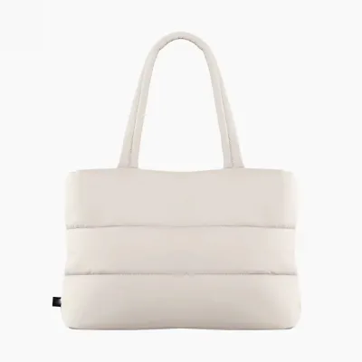 Custom Quilted Puffer Travel Tote Bag Large Oversize White Carryall Puffy Shoulder Women Lightweight Custom Quilted Racket Bag