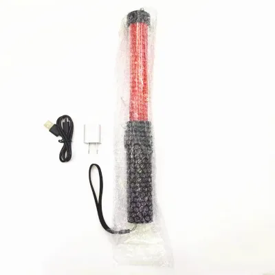 LED Traffic Strobe Light Baton Magnetic Torch Light Baton High Visible Traffic Control Baton Led With Whistle Blue Red Green