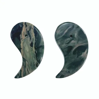 Wholesale New Arrivals Forest Green Face Massager Natural Facial Spiker Gua Sha